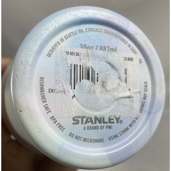 Stanley Quencher H2.0 Flowstate Tumbler 30 oz Iris Light Blue Swirl NO STRAW - Picture 7 of 11